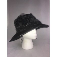 August Hat Company Mujer&apos;s Floral Church Derby Ornate Hat Cap Black OS New $80  eb-48678967